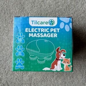 Tilcare Pet Massager with Blue and Green Packaging
